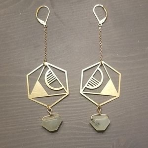 Dangly gold earings (never worn!)